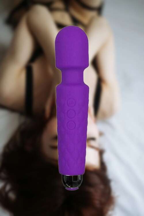 SECRETGAME Female Wand Massager Mor Şarjlı Vibratör - Massager Purple Rechargeable Vibrator sex toys - 1