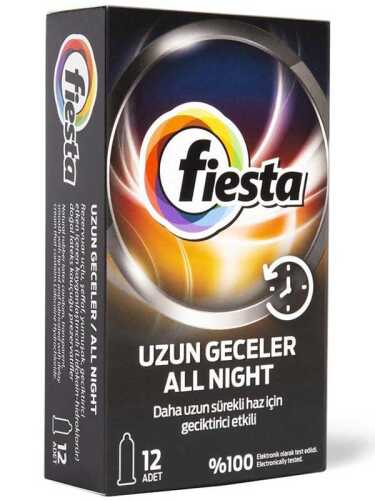 SECRETGAME Fiesta All Night Geciktiricili Prezervatif - Fiesta All Night Delay Condom sexual health - 1