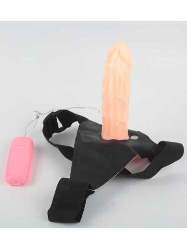 SECRETGAME Titreşimli Belden Bağlamalı Realistik Penis Et Dokulu - Vibrating Strapon Realistic Penis, hollow penis, sex toys+18 - 1