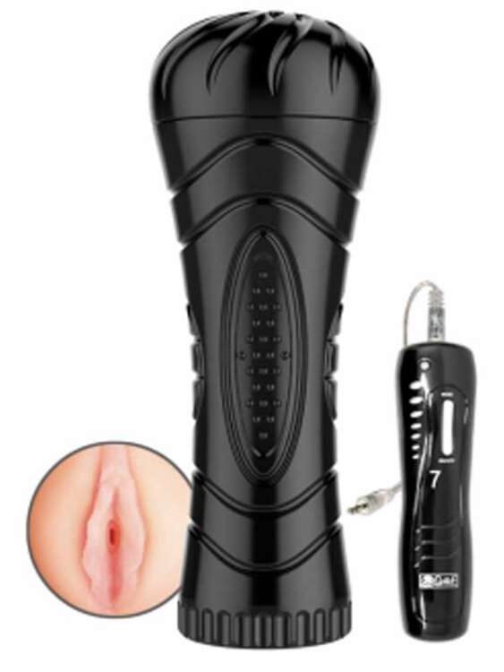 SECRETGAME Yeni Sezon Titreşimli Fener Vajina Mastürbatör - Vibrating Flashlight Vagina Masturbator, artificial vagina vibrator, sex toys+18 - 1